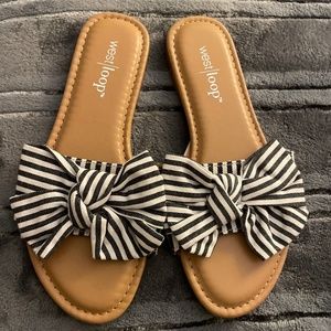 Stripped women’s sandals